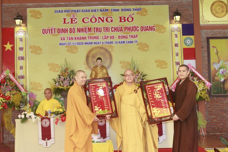 Đồng Tháp: Lễ Công bố quyết định Bổ nhiệm Trụ trì chùa Phước Quang, huyện Lấp Vò