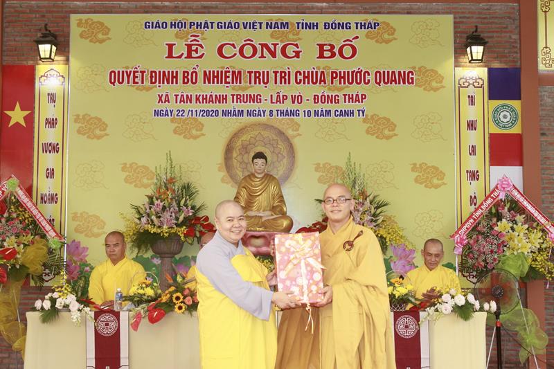 Đồng Tháp: Lễ Công bố quyết định Bổ nhiệm Trụ trì chùa Phước Quang, huyện Lấp Vò