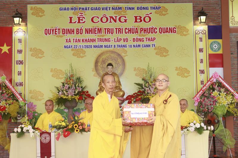 Đồng Tháp: Lễ Công bố quyết định Bổ nhiệm Trụ trì chùa Phước Quang, huyện Lấp Vò