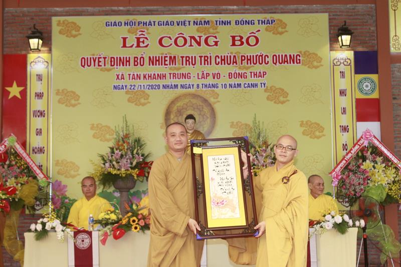 Đồng Tháp: Lễ Công bố quyết định Bổ nhiệm Trụ trì chùa Phước Quang, huyện Lấp Vò