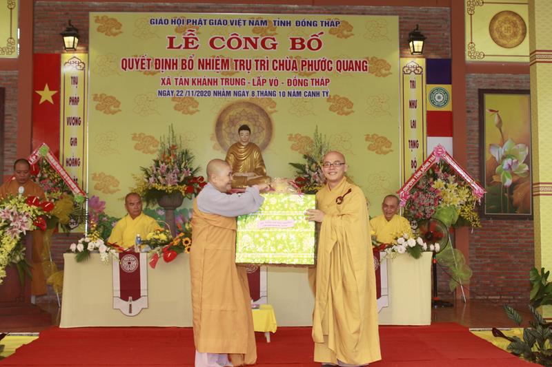 Đồng Tháp: Lễ Công bố quyết định Bổ nhiệm Trụ trì chùa Phước Quang, huyện Lấp Vò
