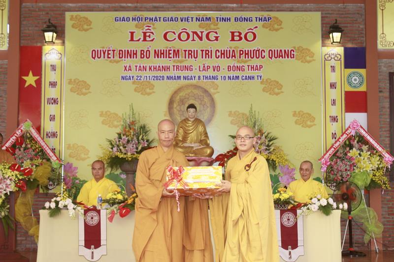 Đồng Tháp: Lễ Công bố quyết định Bổ nhiệm Trụ trì chùa Phước Quang, huyện Lấp Vò