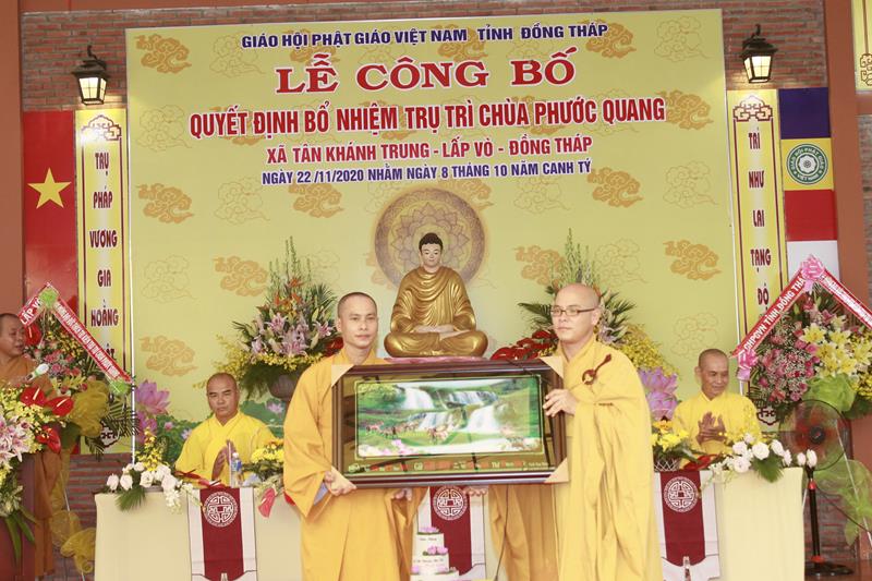 Đồng Tháp: Lễ Công bố quyết định Bổ nhiệm Trụ trì chùa Phước Quang, huyện Lấp Vò