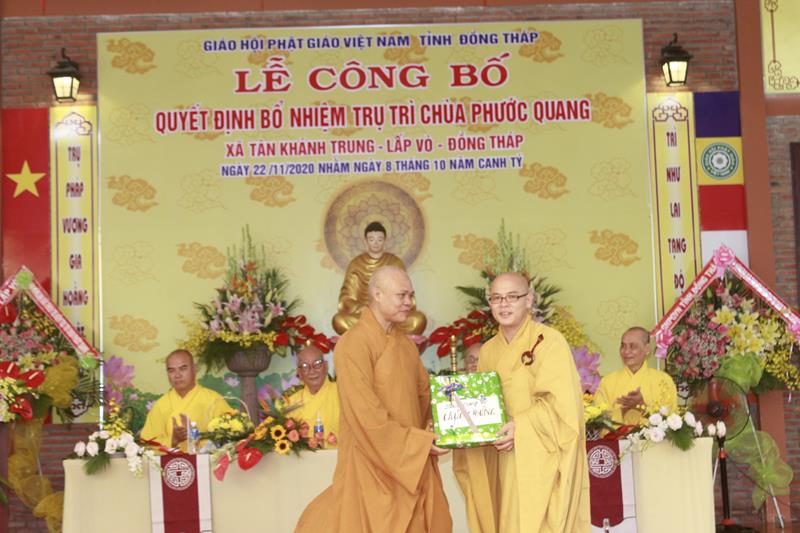 Đồng Tháp: Lễ Công bố quyết định Bổ nhiệm Trụ trì chùa Phước Quang, huyện Lấp Vò