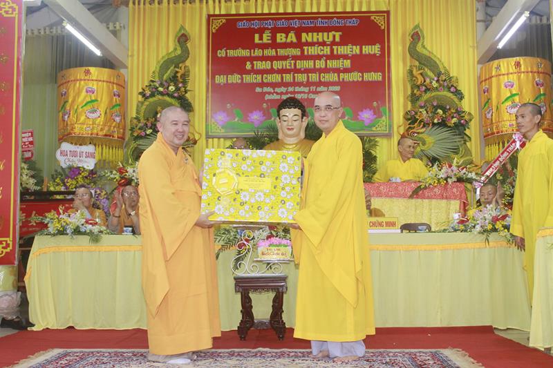 Đồng Tháp: Lễ công bố quyết định bổ nhiệm Trụ trì chùa Phước Hưng