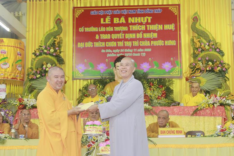 Đồng Tháp: Lễ công bố quyết định bổ nhiệm Trụ trì chùa Phước Hưng