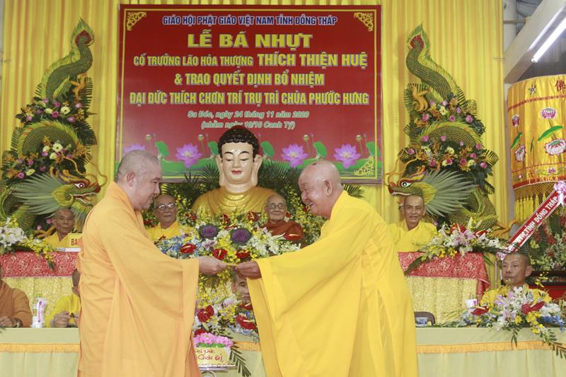 Đồng Tháp: Lễ công bố quyết định bổ nhiệm Trụ trì chùa Phước Hưng