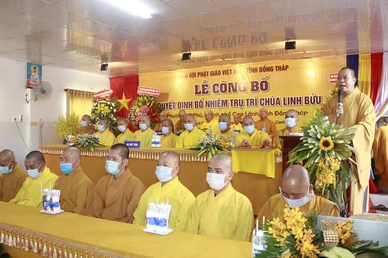 Đồng Tháp: Lễ quyết định bổ nhiệm Trụ trì chùa Linh Bửu