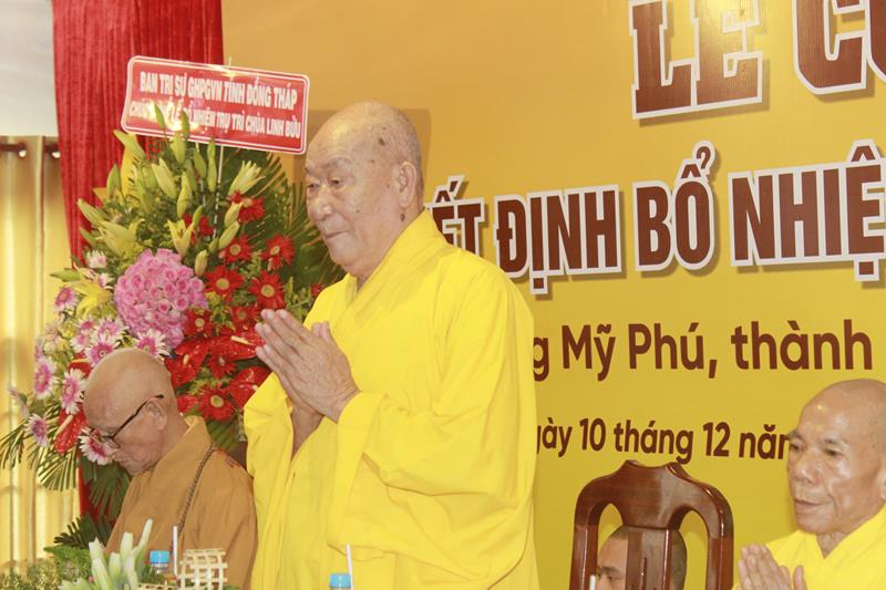 Đồng Tháp: Lễ quyết định bổ nhiệm Trụ trì chùa Linh Bửu