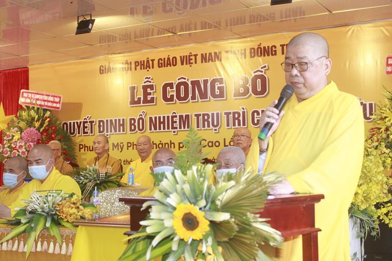 Đồng Tháp: Lễ quyết định bổ nhiệm Trụ trì chùa Linh Bửu