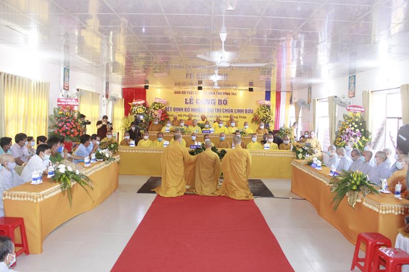 Đồng Tháp: Lễ quyết định bổ nhiệm Trụ trì chùa Linh Bửu