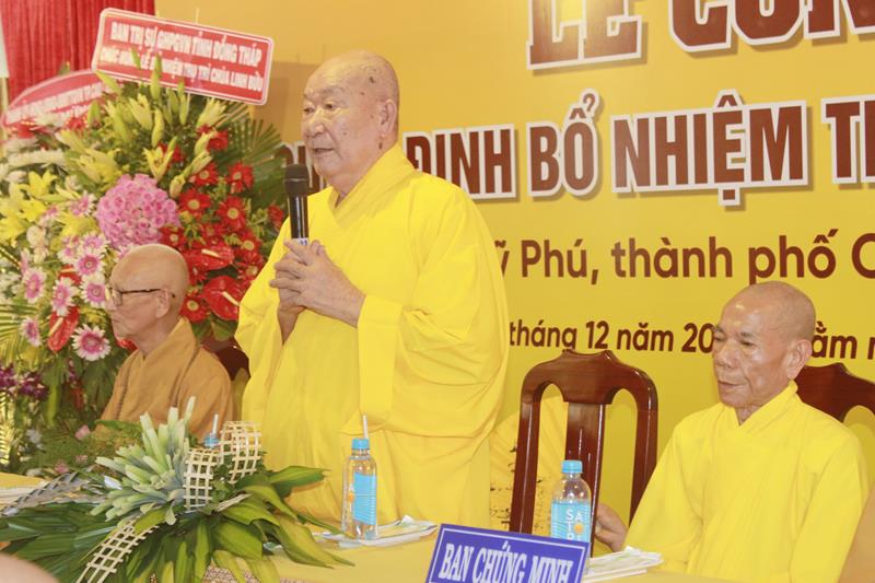 Đồng Tháp: Lễ quyết định bổ nhiệm Trụ trì chùa Linh Bửu
