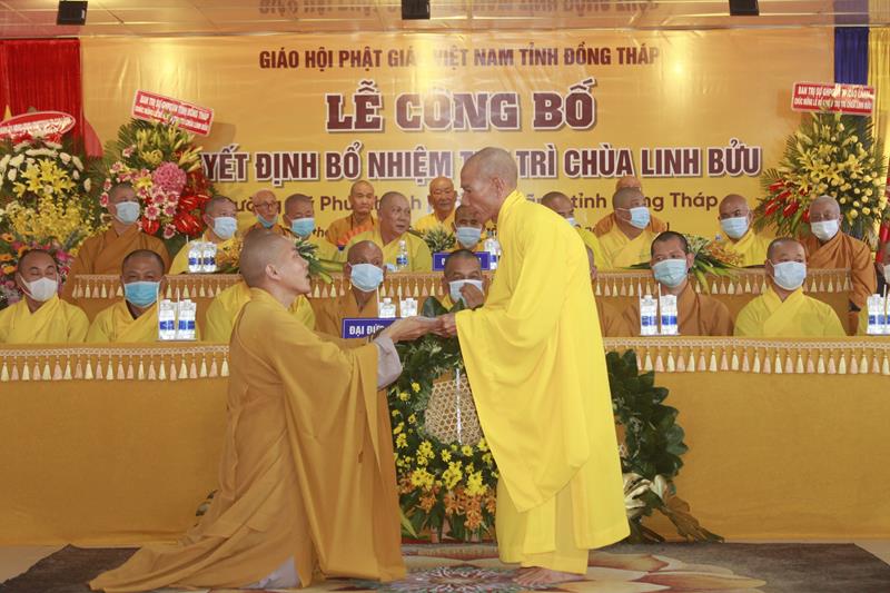 Đồng Tháp: Lễ quyết định bổ nhiệm Trụ trì chùa Linh Bửu