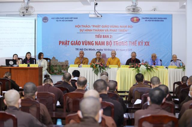Phiên làm việc của 05 tiểu ban trong Hội thảo &#039;Phật giáo vùng Nam bộ: Sự hình thành và phát triển&quot;