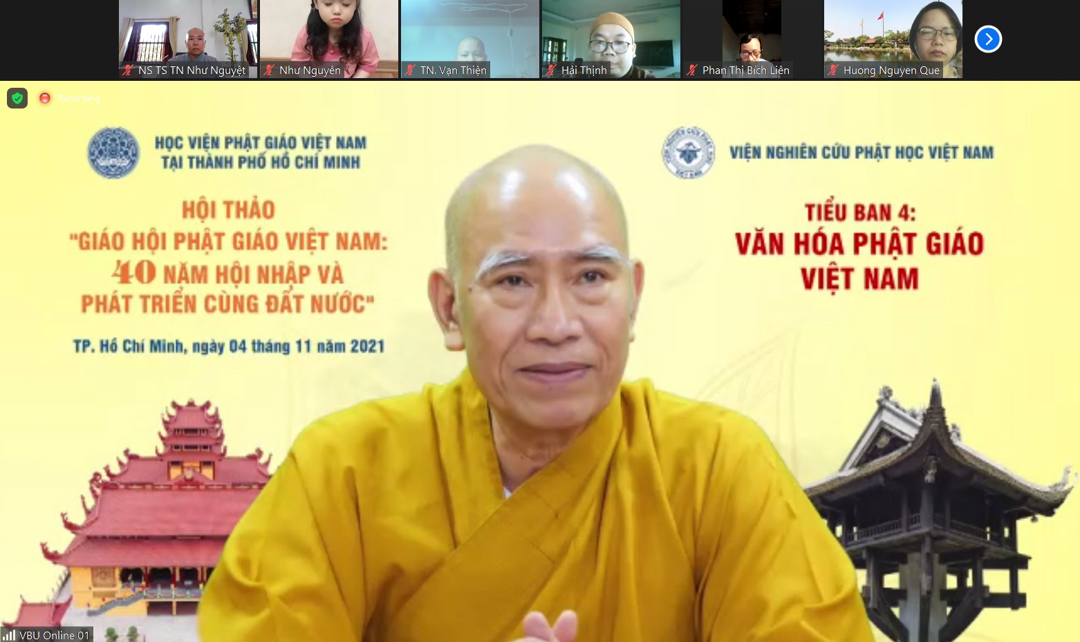 Khai mạc Hội thảo online “Giáo hội Phật giáo Việt Nam: 40 năm hội nhập và phát triển cùng đất nước”