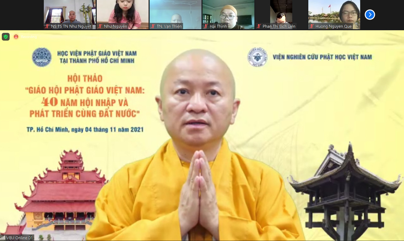 Khai mạc Hội thảo online “Giáo hội Phật giáo Việt Nam: 40 năm hội nhập và phát triển cùng đất nước”
