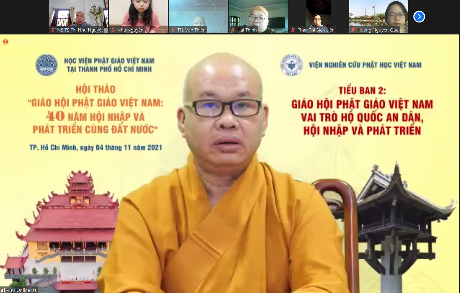 Khai mạc Hội thảo online “Giáo hội Phật giáo Việt Nam: 40 năm hội nhập và phát triển cùng đất nước”