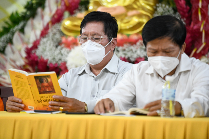 Lễ khánh thành tòa Tăng xá chùa Quan Âm Đông Hải, nơi làm khu cách ly điều trị Covid-19 của thị xã Vĩnh Châu, tỉnh Sóc Trăng