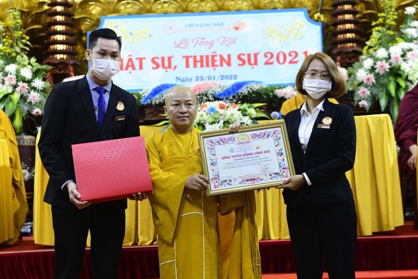 Lễ tổng kết Phật sự, thiện sự chùa Giác Ngộ - Quỹ Đạo Phật Ngày Nay năm 2021
