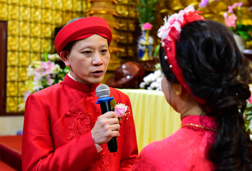 &quot;Hôn lễ dưới đài sen&quot; của chú rể Minh Trang và cô dâu Mai Ca