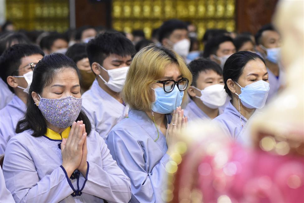 Chùa Giác Ngộ: Gần 650 người tham dự lễ làm con Phật (đợt tháng 4/2022)