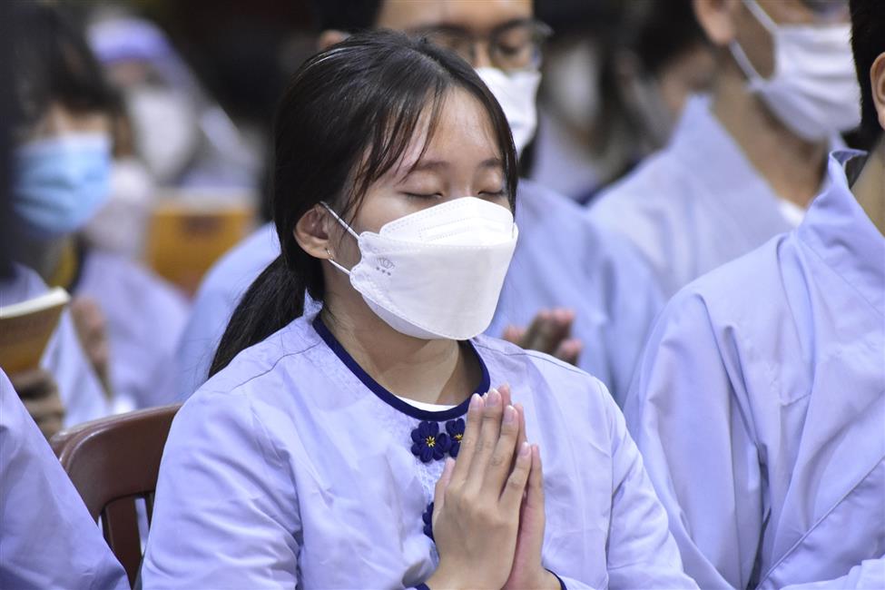Chùa Giác Ngộ: Gần 650 người tham dự lễ làm con Phật (đợt tháng 4/2022)