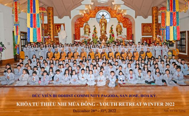Khóa Tu Thiếu Nhi Mùa Đông 2022 Tại Chùa Đức Viên, San Jose, Hoa Kỳ