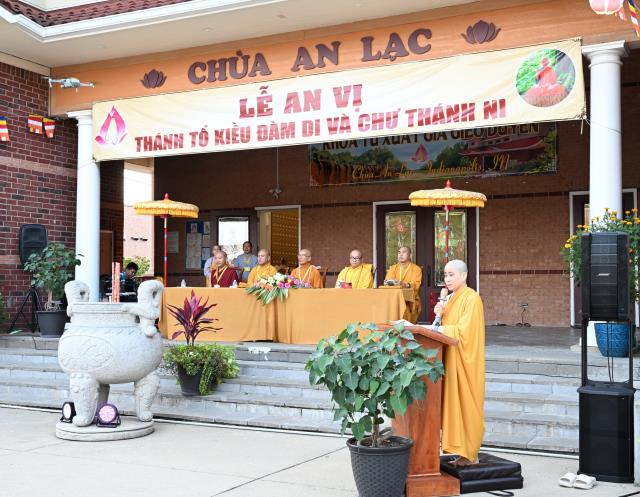 Chùa An Lạc, Indiana, Hoa Kỳ long trọng tổ chức Đại lễ An vị Thánh Tổ Kiều Đàm Di và chư Thánh Ni vào lúc 18h ngày 09/9/2023