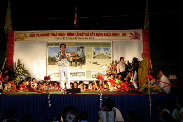 Quan Âm Tự - Cung nghinh Xá Lợi Đức Thế Tôn cùng các vị thánh Tăng, các vị A La Hán và Lễ Động thổ xây dựng đại hùng Bảo Điện, Tượng đài Quan Âm cao 32m