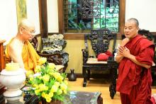 TT. Giác Trí trình thưa kế hoạch tổ chức Hội thảo lên Đức Phó Pháp chủ