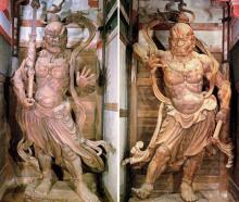Nhật Bản: Todaiji Cổ Tự sửa chữa Tượng Thần Hộ Pháp Kim Cang bằng gỗ 800 tuổi