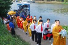Đồng Tháp: Lễ cung rước Đại tạng kinh và húy kỵ ân sư tại Chùa Quan Âm