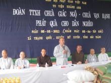 Đoàn từ thiện chùa Giác Ngộ đến thăm và tặng quà cho đồng bào Khơ-me - Sóc Trăng