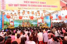 Chùa Giác Ngộ tổ chức tiệc chay gây quỹ xây dựng chùa giai đoạn 2