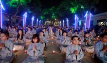 Hoa đăng thắp sáng đêm Đức Phật thành đạo ở Hà Nội