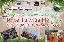 Thái Bình: Tổ chức khóa tu mùa hè "Thắp sáng đuốc tuệ - Chắp cánh ước mơ"