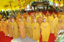 Trung ương GHPGVN viếng tang cố HT Thích Quang Đạo