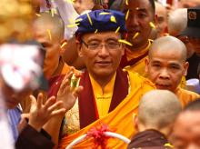 Ngài Gyalwang Drukpa quang lâm chùa Quang Ân - Hà Nội (ảnh: Tùng Lâm)